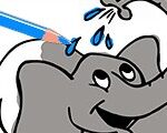 Coloring Book: Cartoon Elephants